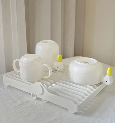  Fashion Square-shaped Cup Drain Pan Kitchen Plastic Dish Rack Drying