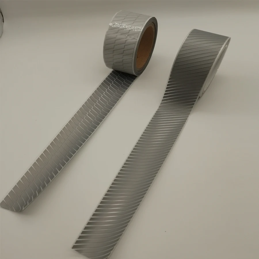 Silver Pattern Oblique Cutting Heat Transfer Reflective Film Tape For Clothing and Engraving