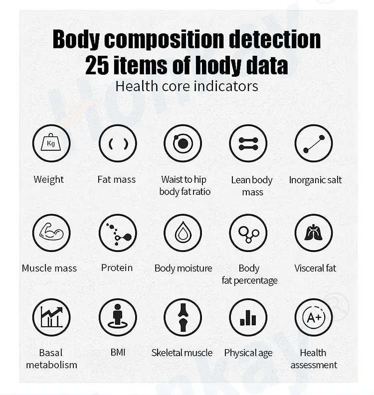 Body Composition Analysis Machine Health Measurement Body Element Analyzer With Printer