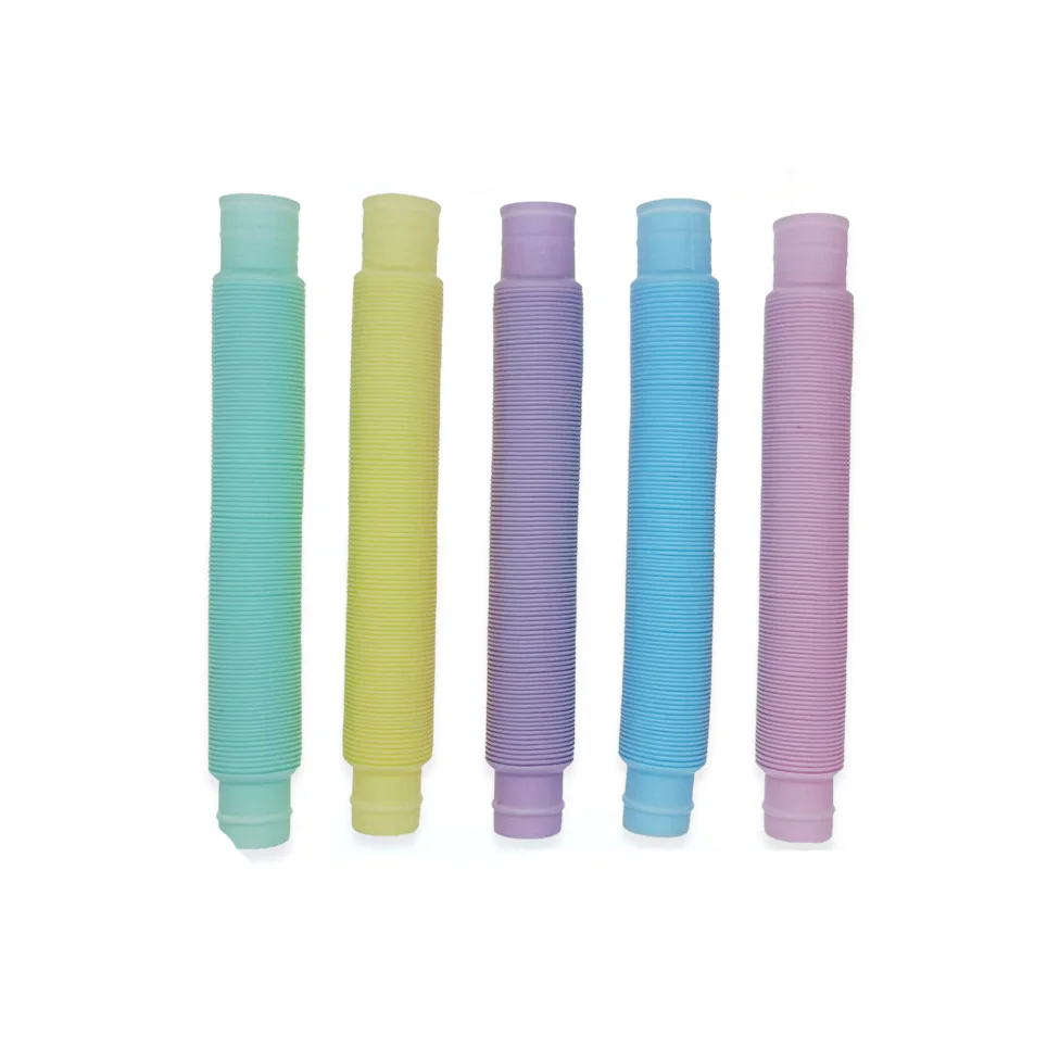 Colorful Fidget Pop Pipes Pop Tube Sensory Fidget Toys Plastic Children Toys
