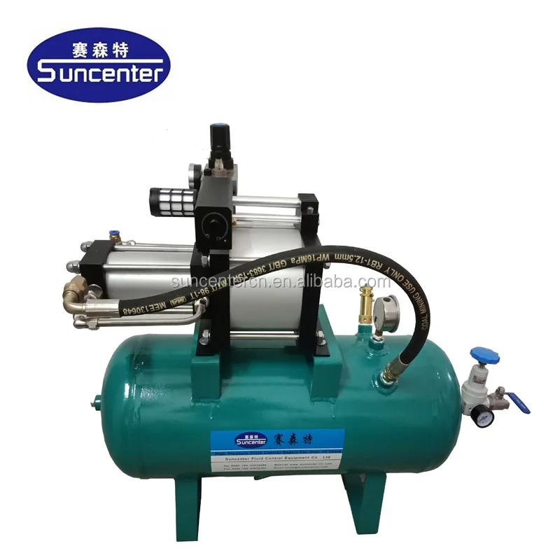 Quality Assurance Single acting 580 psi Pressure Air Driven Air Amplifier system with 40L storage Tank