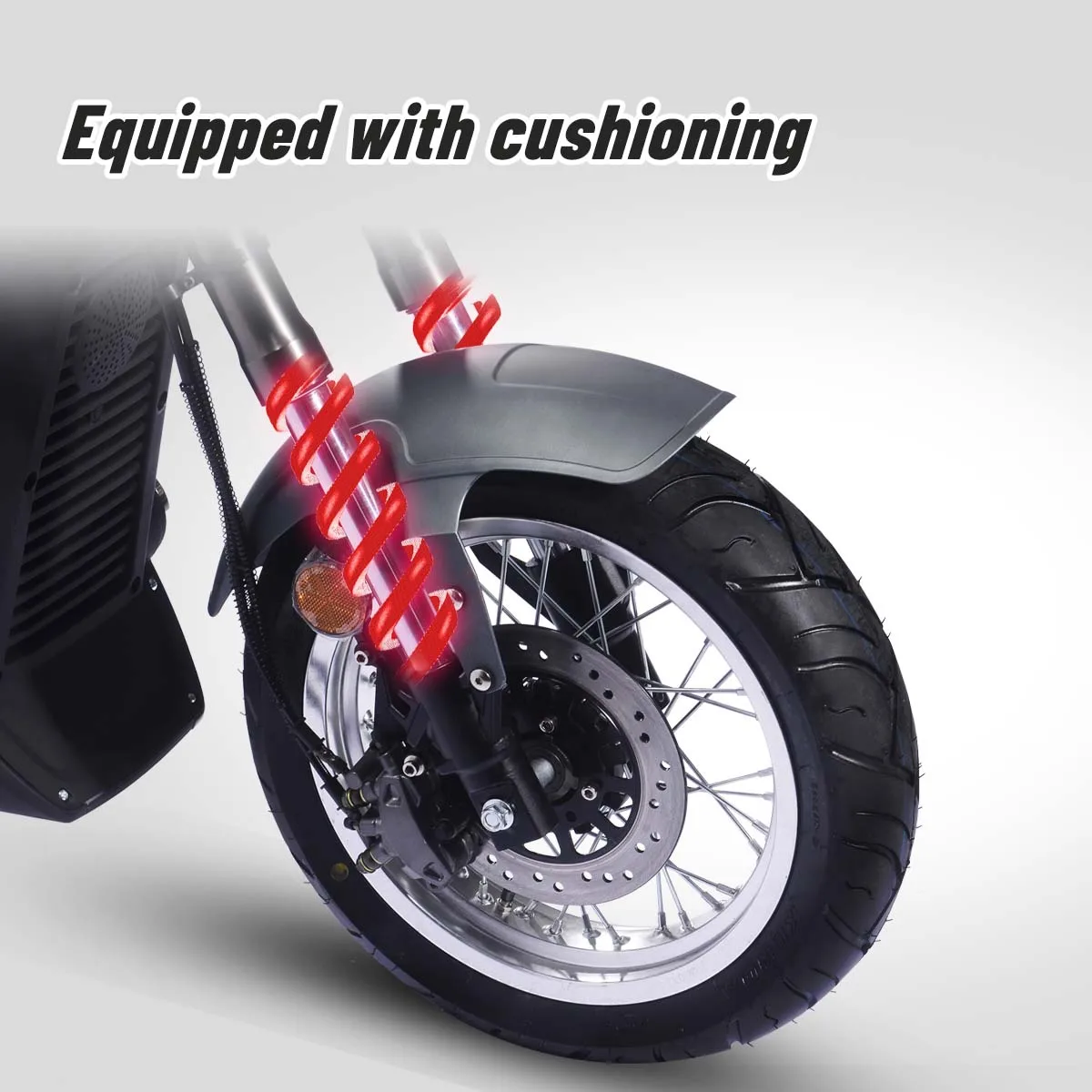 Мотоцикл Typhoon 72v 30ah 3000w литиевый электрический скутер серый