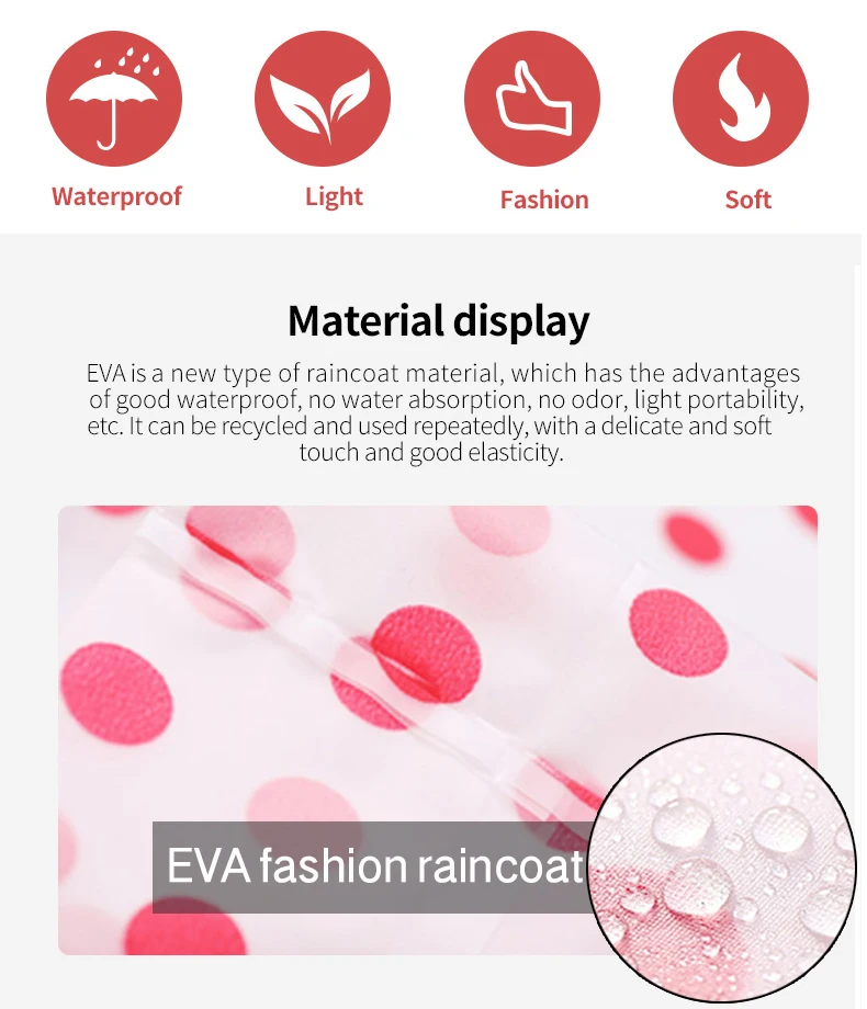 Wholesale reusable eva bicycle rain ponchos women rain coat waterproof with hood fashion foldable raincoat