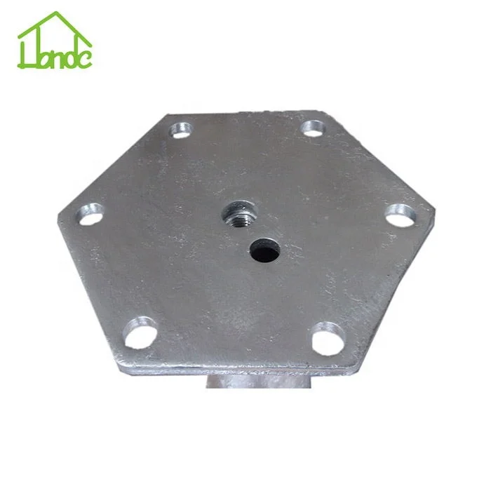 High Quality Screw Pile Driver Ground Screw With Flange Plate Steel Galvanized Beach Umbrella Sand Anchor