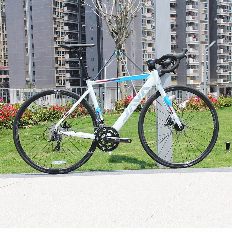 JAVA RONDA Road Bike for Sale 18 Speed Aluminum Alloy Racing Bicycle Double Disc Brake SHIMANO R3000 City Bikes Gravel Bicicleta