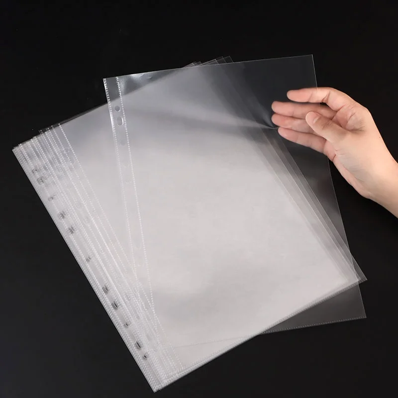 A4 Frosted Clear Protective Office Learning Test Paper Storage Folder Kit Document Sleeves Waterproof Folder Pp File Storage Bag