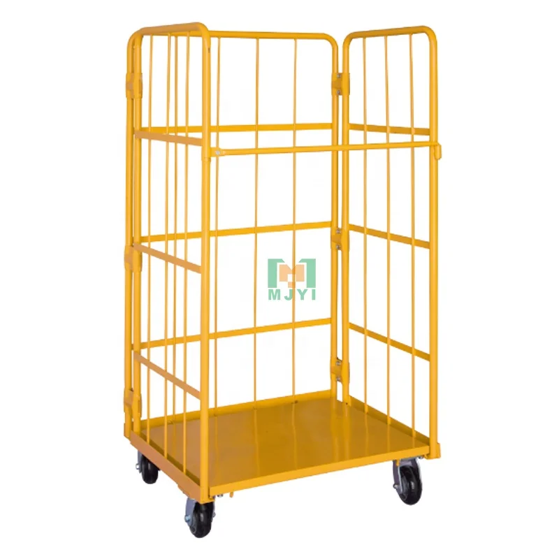 Heavy Duty Roll Cage Container Cargo Transport Trolley With