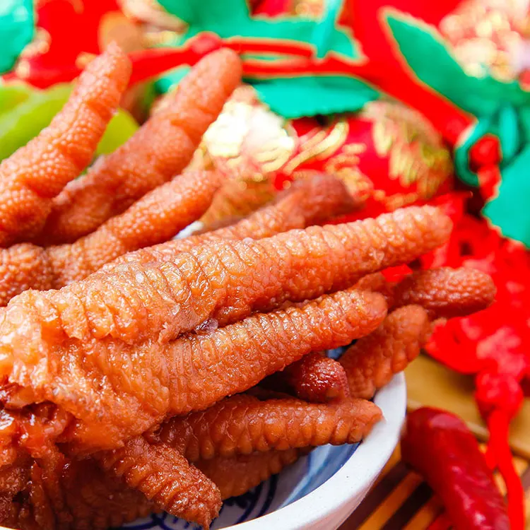 Factory 138g Meat Snacks Spicy Chicken Feet Snacks For Office