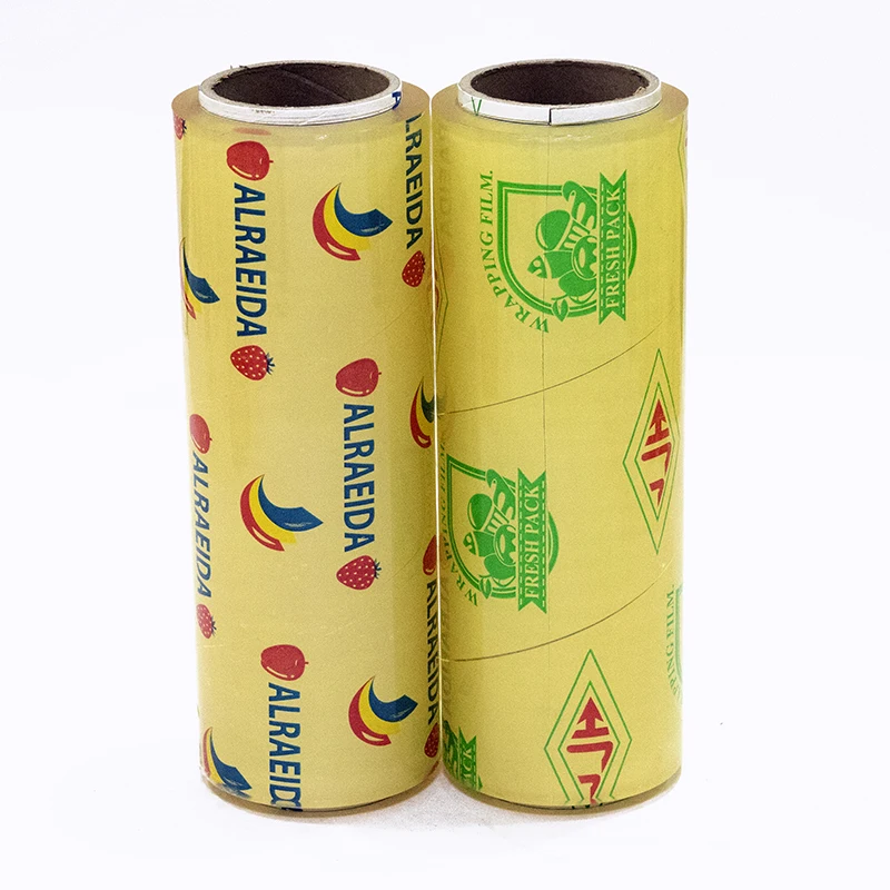 Food Packing pvc Stretch cling film Food Grade Jumbo Roll