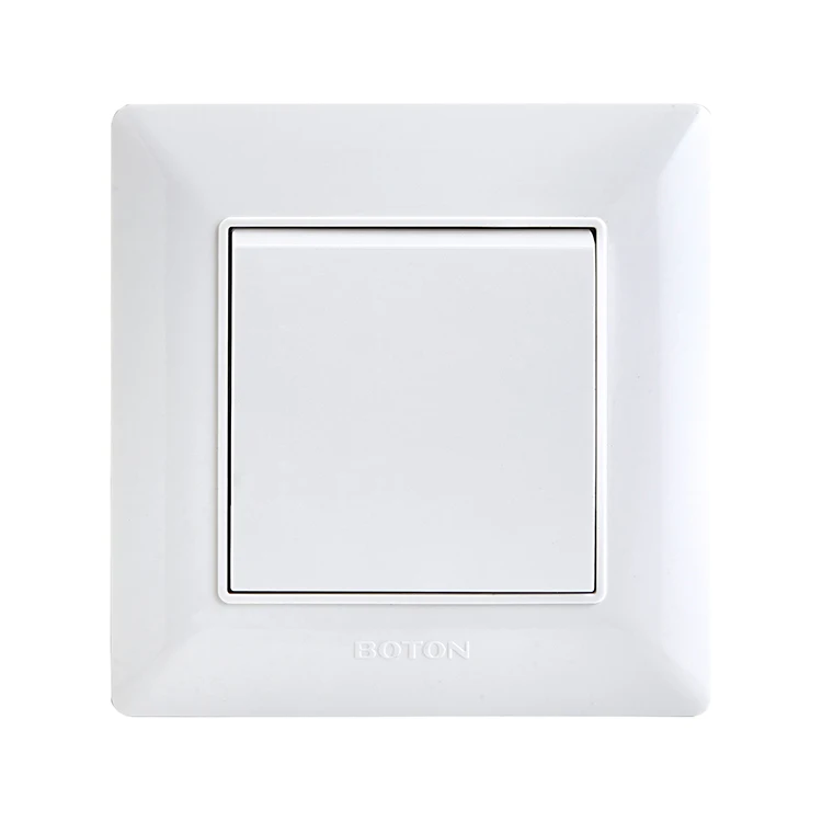 K1 Series 1 Gang Switch White PC Panel European Standard Wall Switch Socket