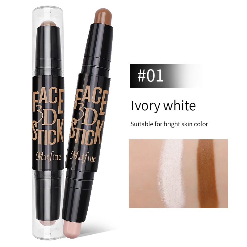 
Hot Selling Beginner Makeup Two Head 3D Cosmetics Nude Highlighter And Pro Concealer Pencil 