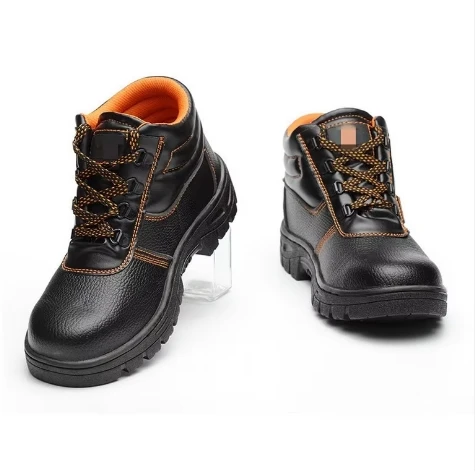Hot sale leather/Pu Steel Toe and Steel Plate insert shoes for Men Safety protective Working Shoes boots