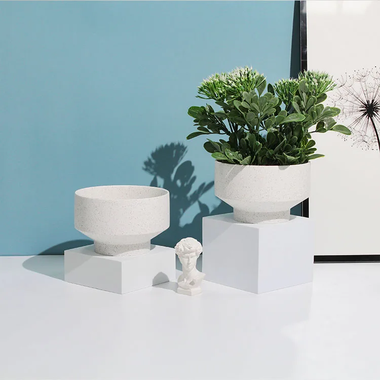 Садовые принадлежности уникальный современный цветочный горшок керамический белый для растений