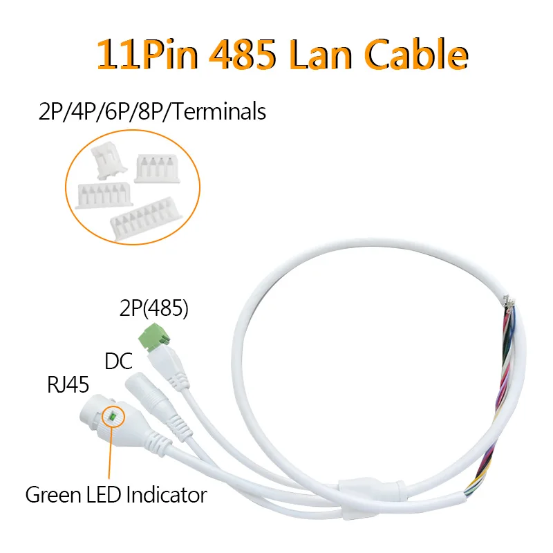 Кабели Lan 11Pin 485 для камеры видеонаблюдения RJ45 водонепроницаемый разъем крышка систем безопасности аксессуары сети