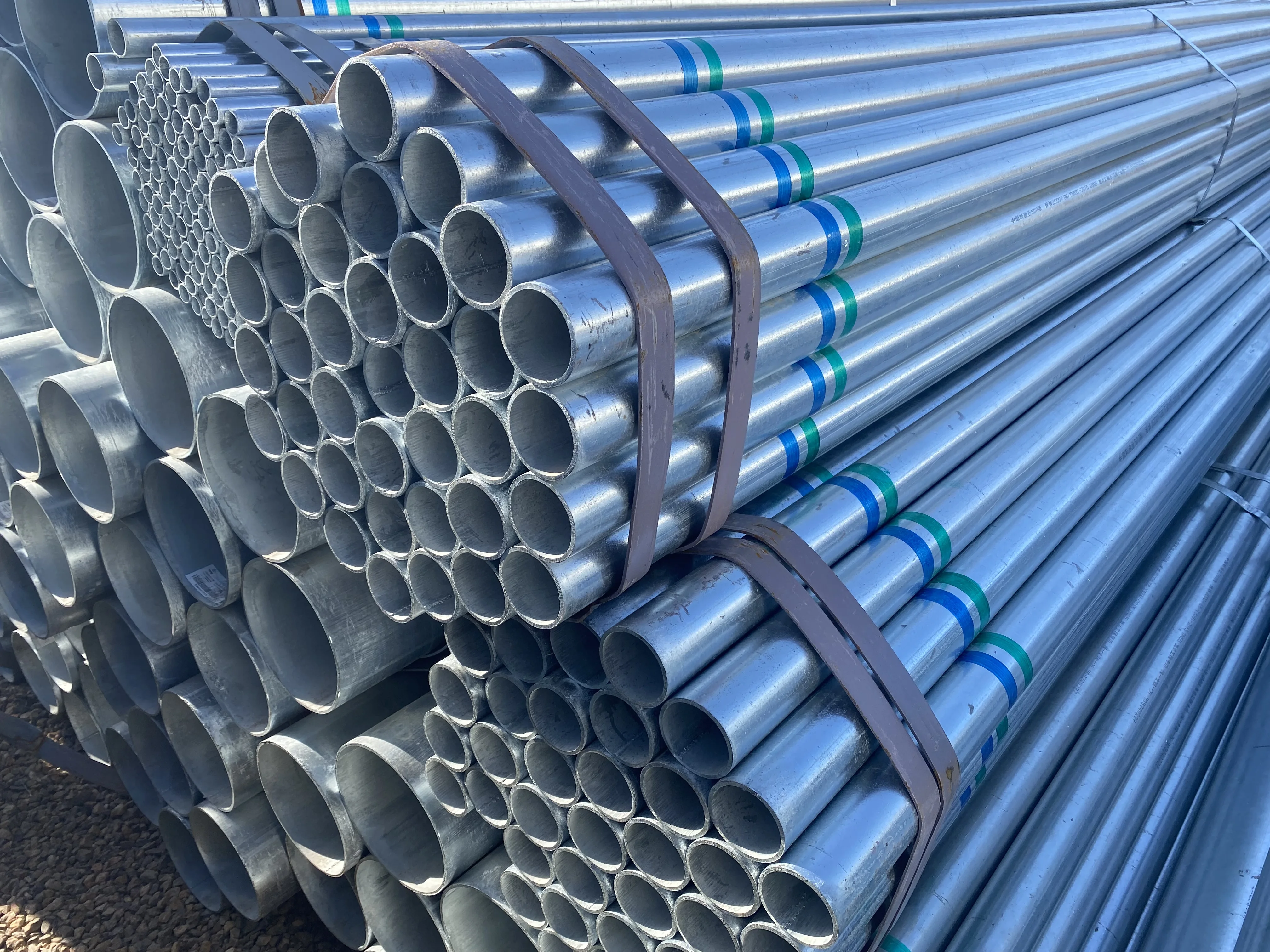 galvanized steel round pipe tube  4 inch 8 inch customized length schedule 40 galvanized steel pipe