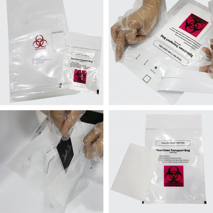 Factory Direct Plastic Biochemical Specimen Collection Laboratory Sample Bag