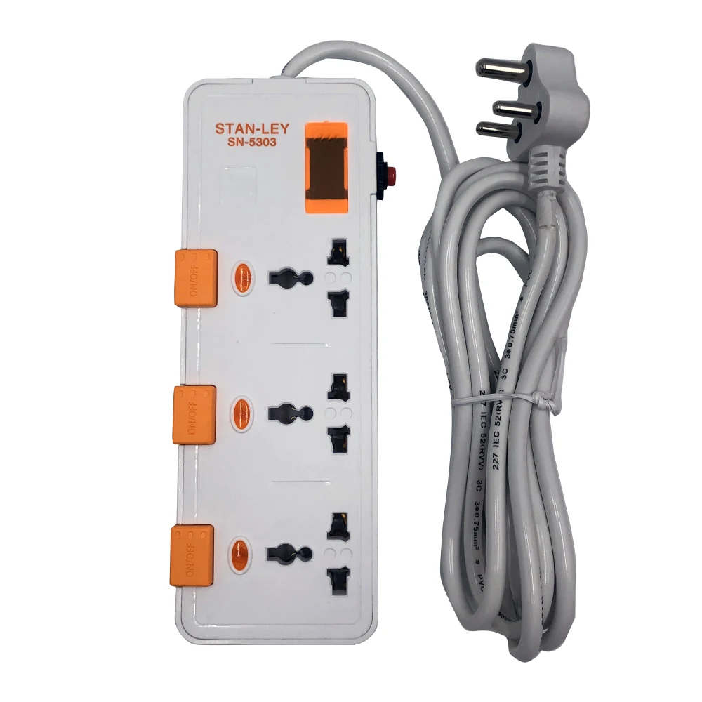 Individual switched AU EU UK US surge protector power strip overload protection