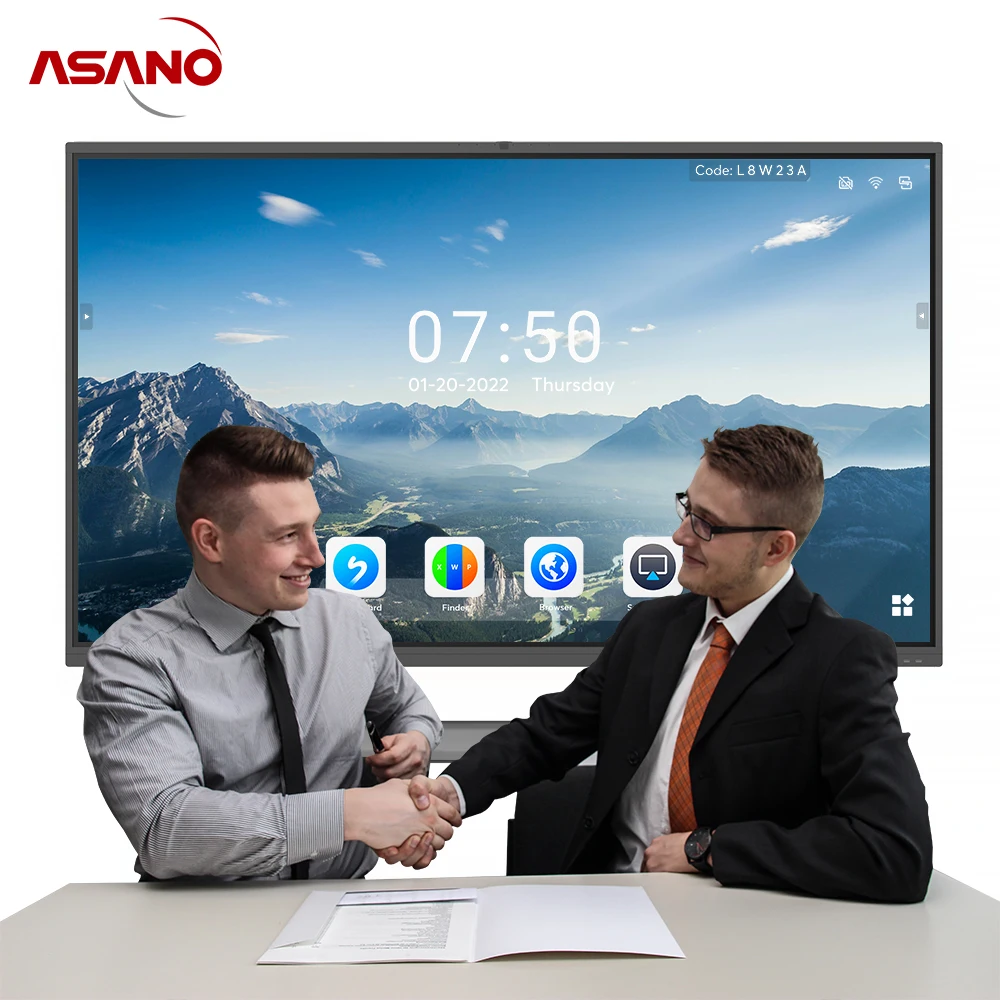 T-C265I 65 Inch Android 11 4k Dual System Interactive Touch Monitor ASANO Smart Screen Multiple Writing Whiteboard