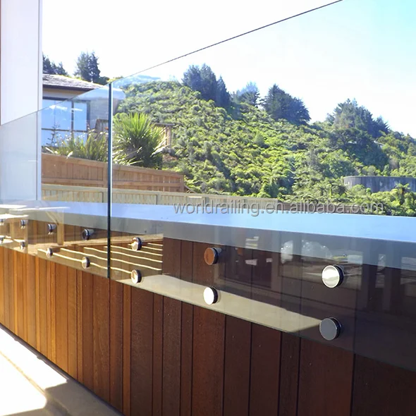 YL Heavy Duty 2-дюймовый стойка из нержавеющей стали стеклянными перилами