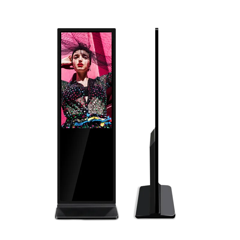55 Inch Touch Screen Display Kiosk  Floor Standing Interactive Kiosk Screen Digital  Advertising Totem Screen for Advertising