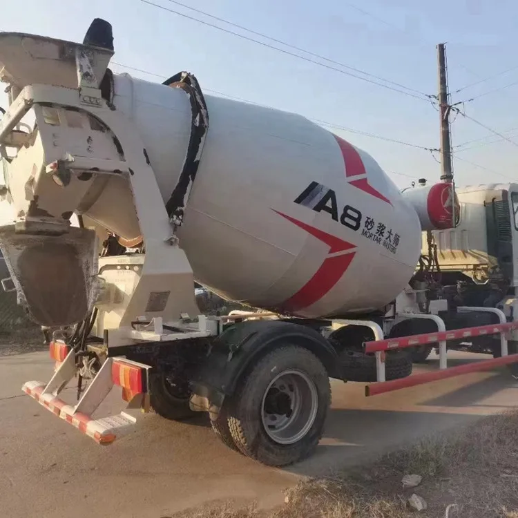 2012 used diesel oil Sany mobile small volumetric ready mix concrete mixer truck sale price
