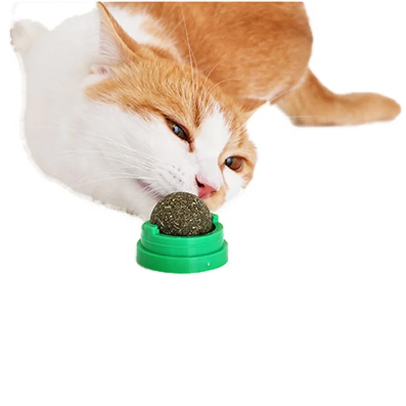 Новый натуральный шар кошачьей мяты, экологически чистый молярный зуб, вращающийся мяточный шар, вращающаяся игрушка для кошек