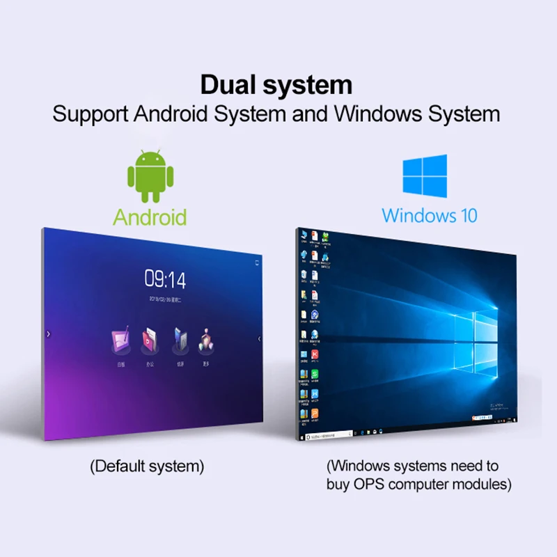 All In One Conference Machine 4K Video Wall Screen4Mm Ag Tempered Glass Android And Ops Conference All-In-One Machine