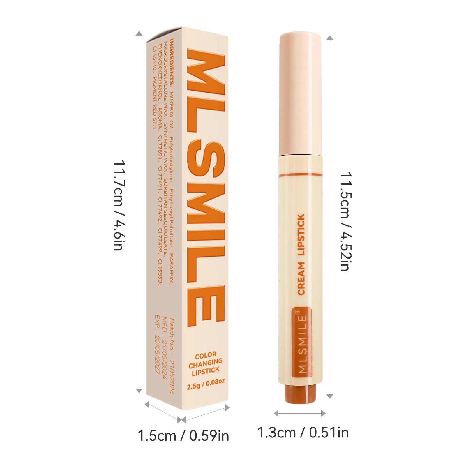 MLSMILE New Arrival Mirror Gloss Lip Glaze Not Easy to Stick Cup Moisturizing Plump Juicy Lip Gloss Cream Lipstick