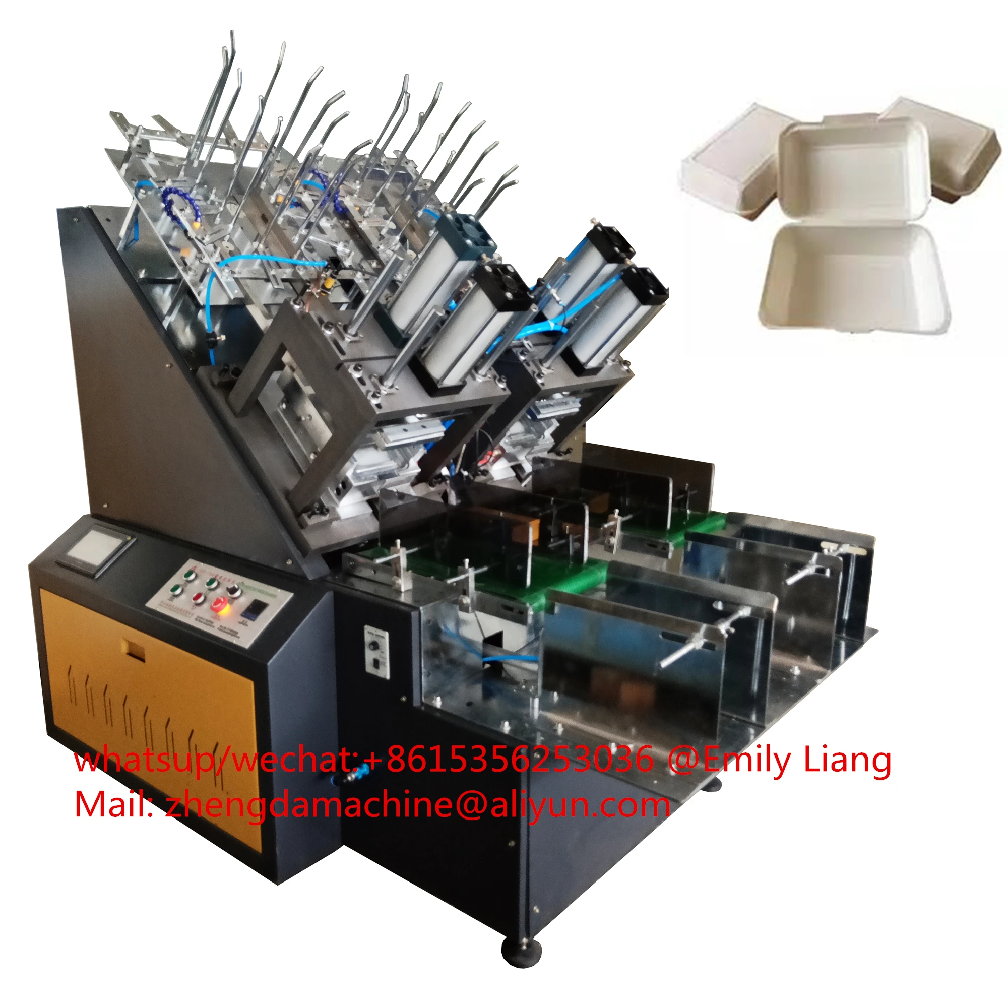 High Quality Small Paper Lunch Box Making Machines,disposable Food Container Making Machine