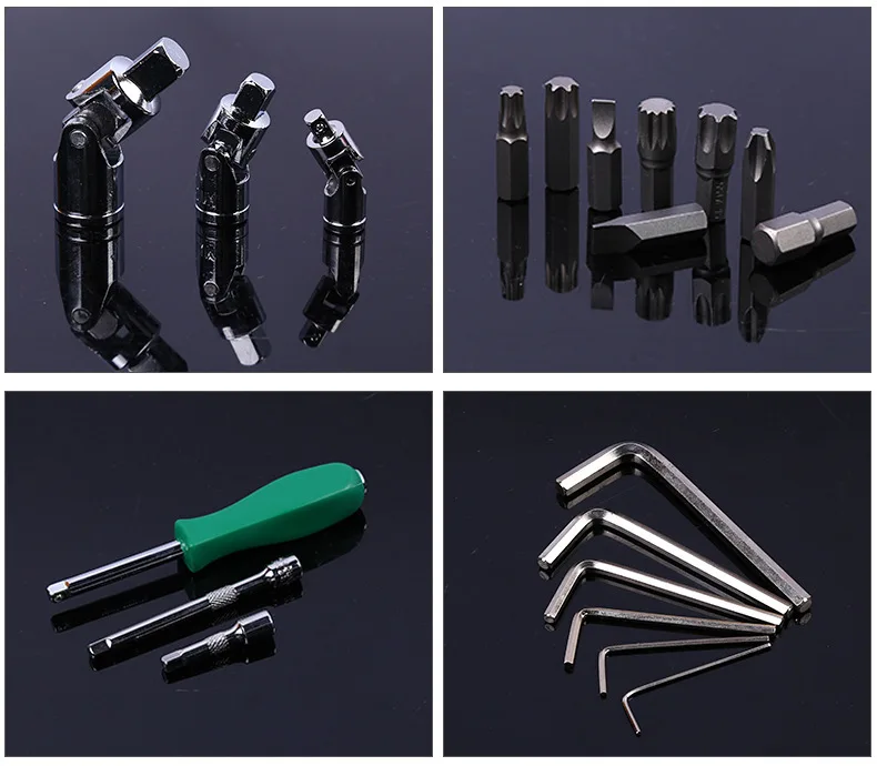 216 PCS Car Repair Tool Box Combination Mixed Tool Kit Hand Socket ratchet Wrench Tool Sets