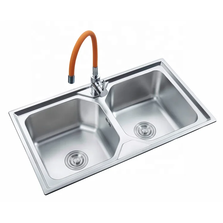 Customized Luxury Double Bowl 304 Stainless Steel Kitchen Sink