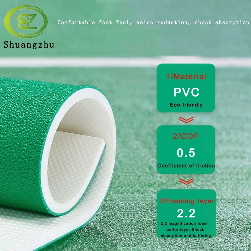 Indoor basketball tennis sports flooring waterproof synthetic badminton court Vinyl PVC flooring roll 4mm/6mm/8mm