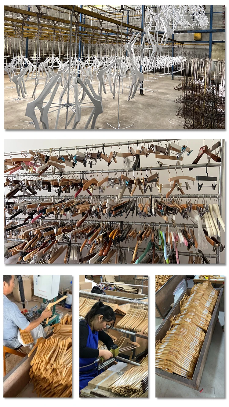 Flat slim packaging wooden baby children kids cloth coat custom pant trouser hanger