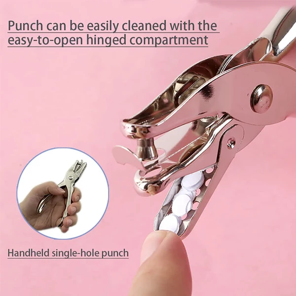 21423 Metal Paper Hole EVA Punch Single Hole Puncher for Paper and Crafts Round Circle Shape