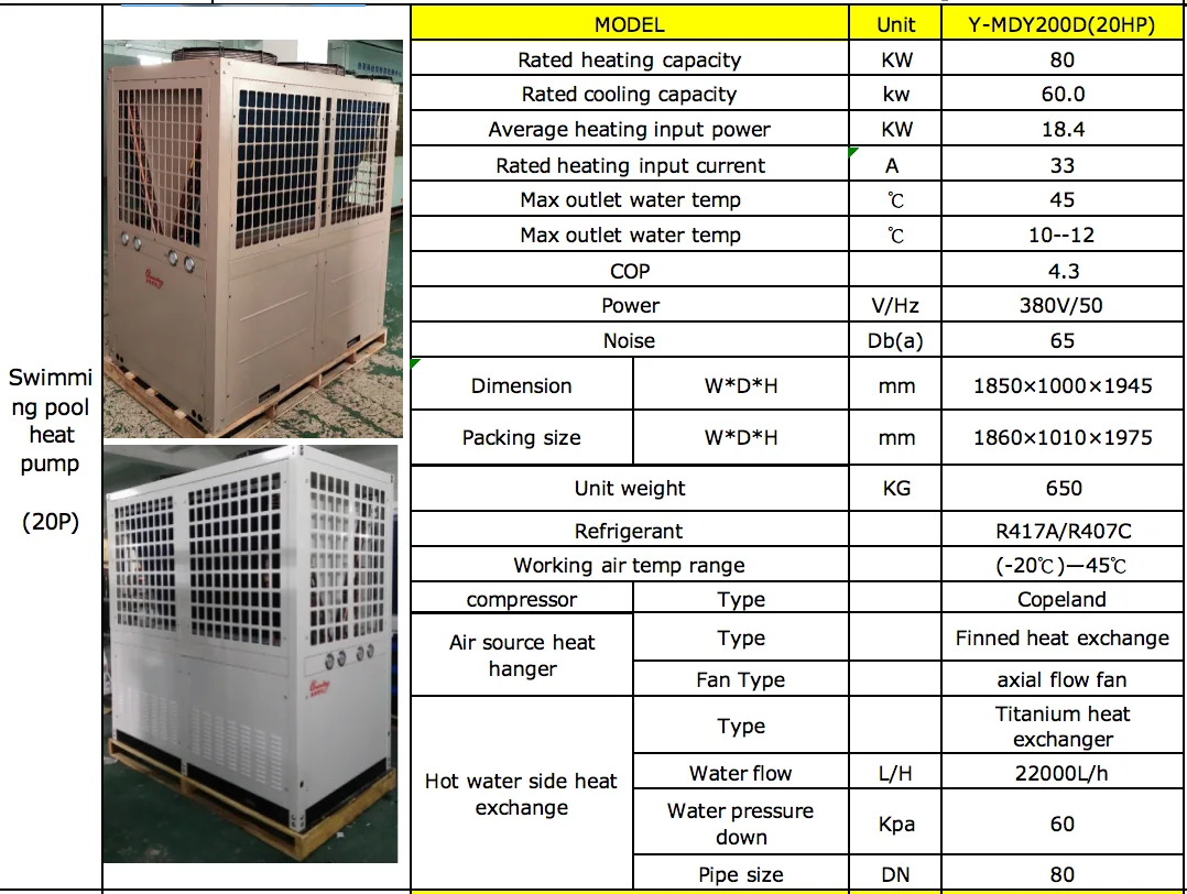 Hybrid Solar Air Conditioner Water Pool Heat Pump