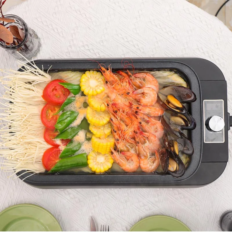 1500W Smart LED Control Panel Indoor Electric BBQ Grill Unique Metal grill Smokeless electric grill