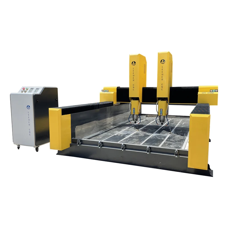 LEEDER CNC 1325 1825 камень Cnc маршрутизатор с 2 цилиндрами Серводвигатель привод гравировальное оборудование для камня 3d гравер