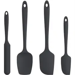 Factory Custom Silicone Spatula Set with 600 Degrees Fahrenheit Heat Resistant Kitchen Baking Set of 4 Silicone Spatula