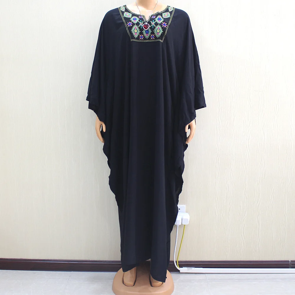 Elegant wholesale cheapest price silk printed women kaftan with embellishment work women long dress