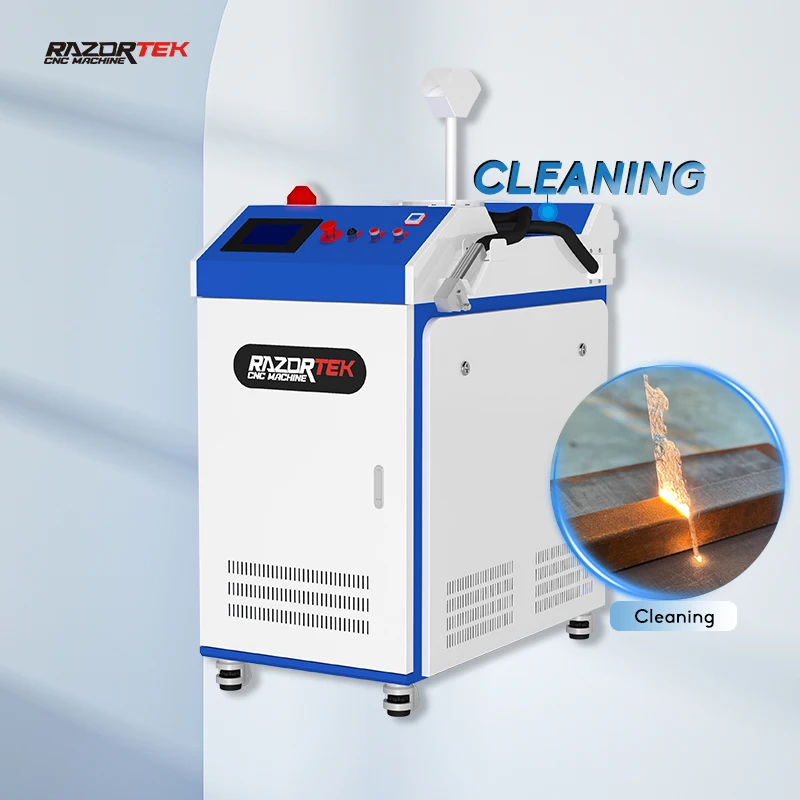 Razortek 2000W Suplaser CNC Fiber Laser Cleaning Machine 1.2KW Raycus for Rust Removal on Aluminum & Stainless Steel Materials