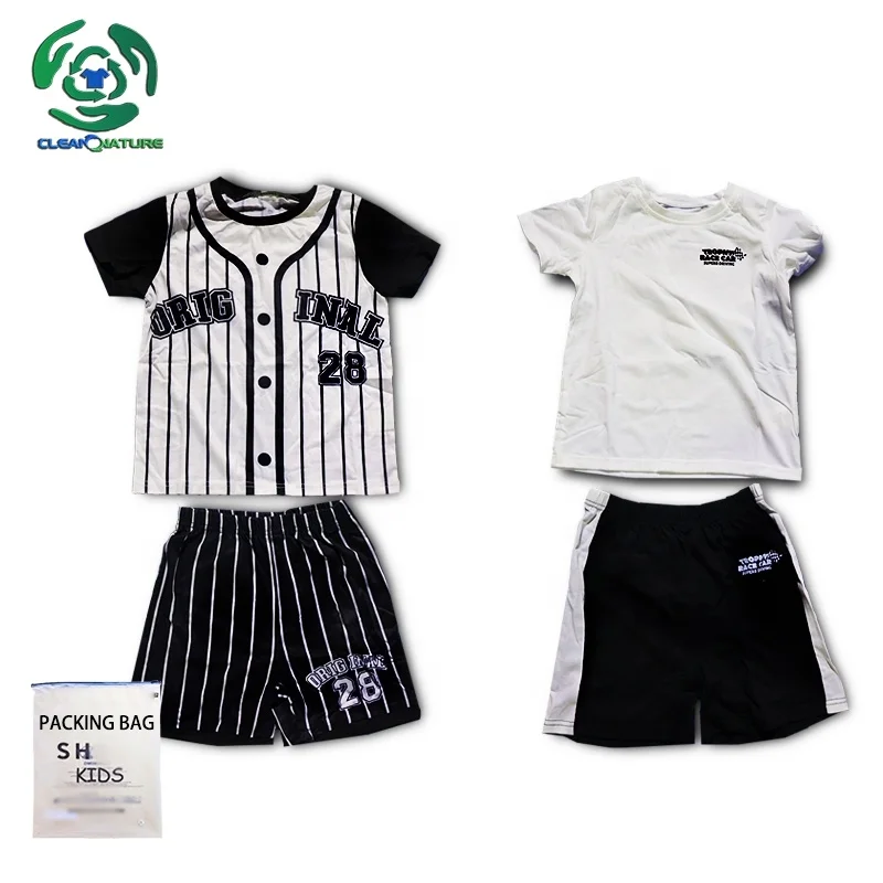 Stock SHIN Kids Suit Fashion T-Shirt Suit for Children New Baby Clothing Set Wholesale Clothes