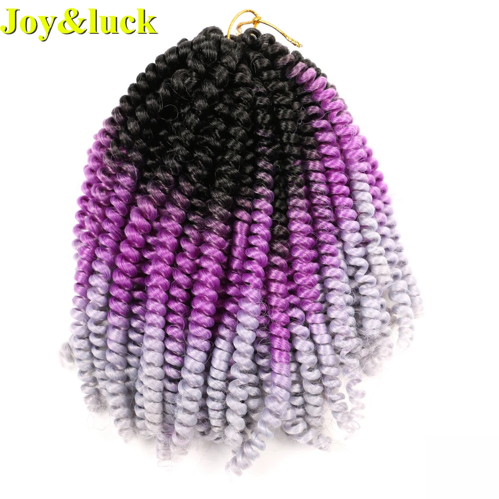 30 Strands Wholesale Price Synthetic Hair Extension 12 Inch Ombre Kinky Curly Crochet Braiding Braids Colour Spring Twist Hair