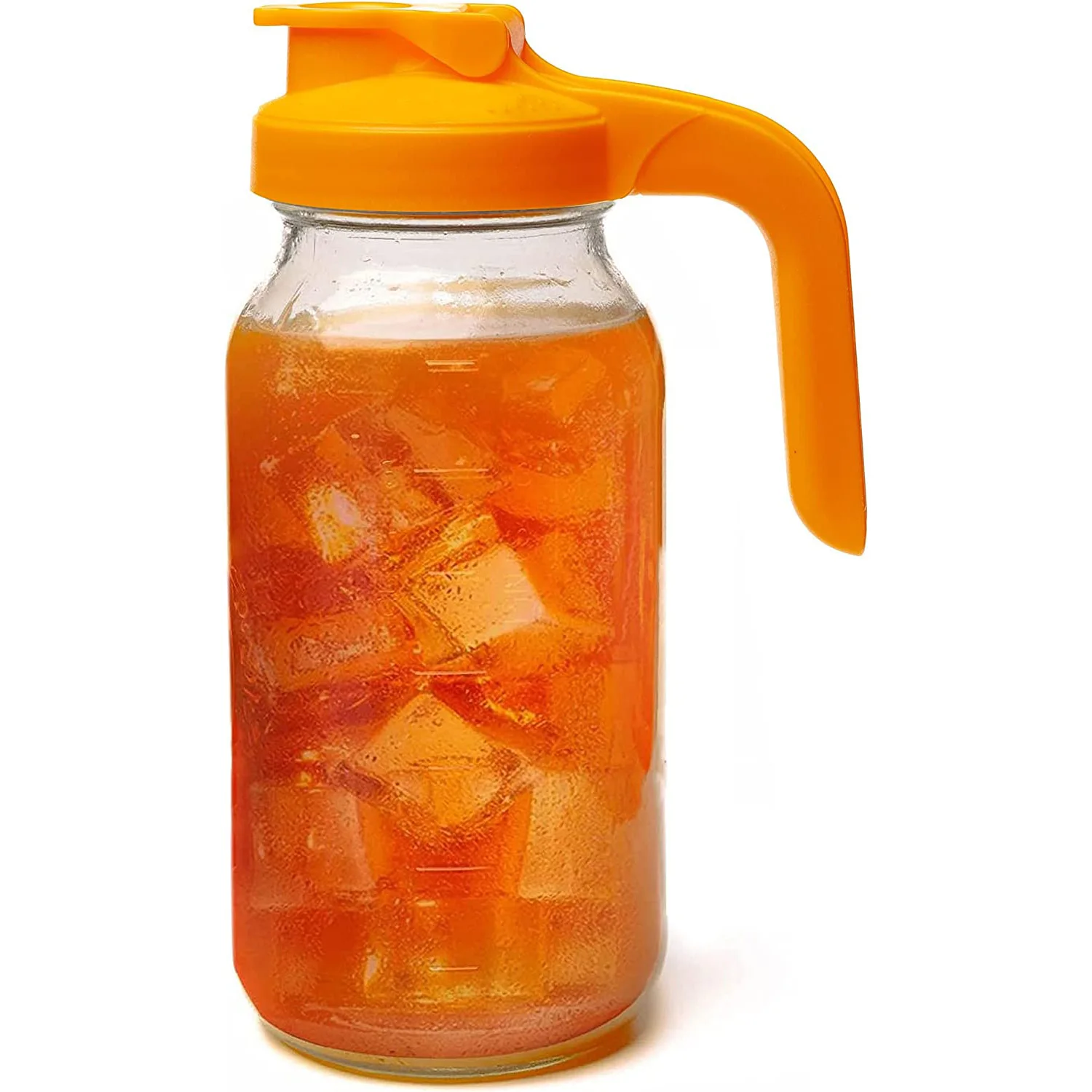 Liquid Cold Tea Juice Water With Metal Stand Glass Beverage Dispenser Factory Manufactured Wholesale Smooth Glass Mason Jar