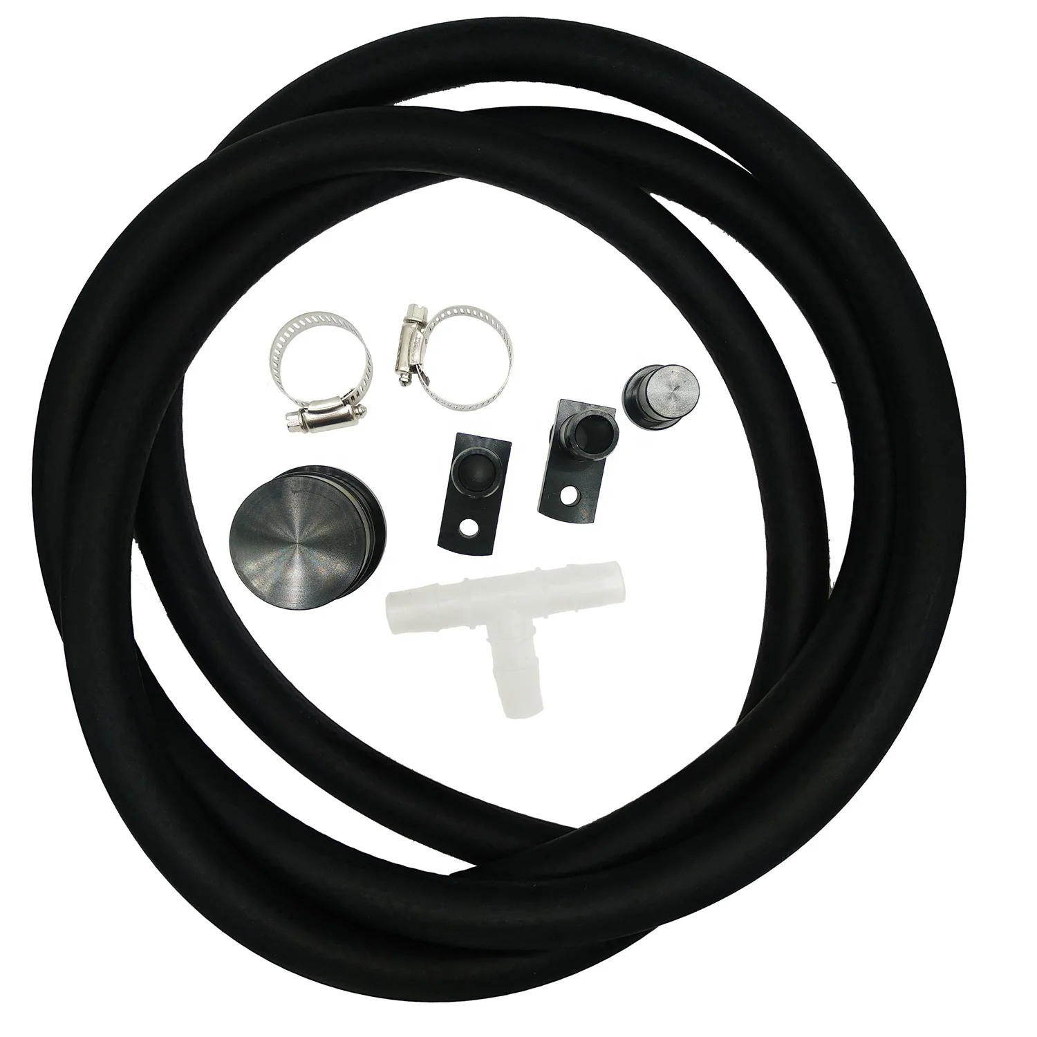 76110 PCV Reroute Kit W/ Resonator Plug fit for 2004.5-2010 GM 6.6 6.6L Duramax Diesel LLY LBZ LMM