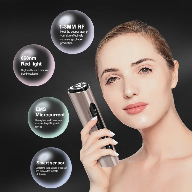 Manufacturer Portable Face Beauty Equipment Anti Wrinkle RF Beauty Device Home Use Facial Lift RF Beauty Instrument