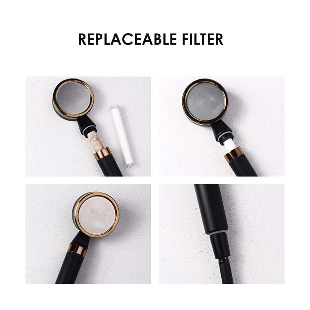 PP Cotton Filters Large Flow Skin Care Shower Chlorine Shower Water Filter Plastic Filtered Shower Head With Handheld