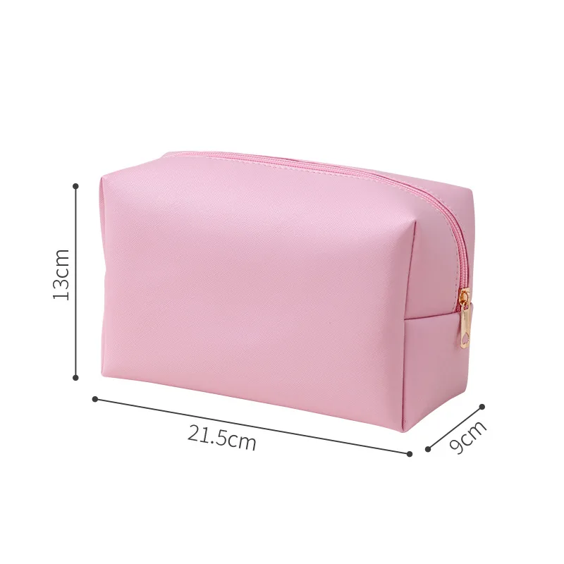 Wholesale travel cosmetic bag PU cosmetic storage bag waterproof cosmetic pouch leather toiletry travel makeup cosmetic bag