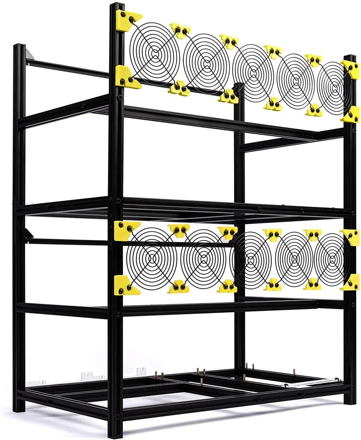 Veddha 6gpu 6 BAY алюминиевый Штабелируемый компьютер открытого воздуха стойка gpu rig case V4C