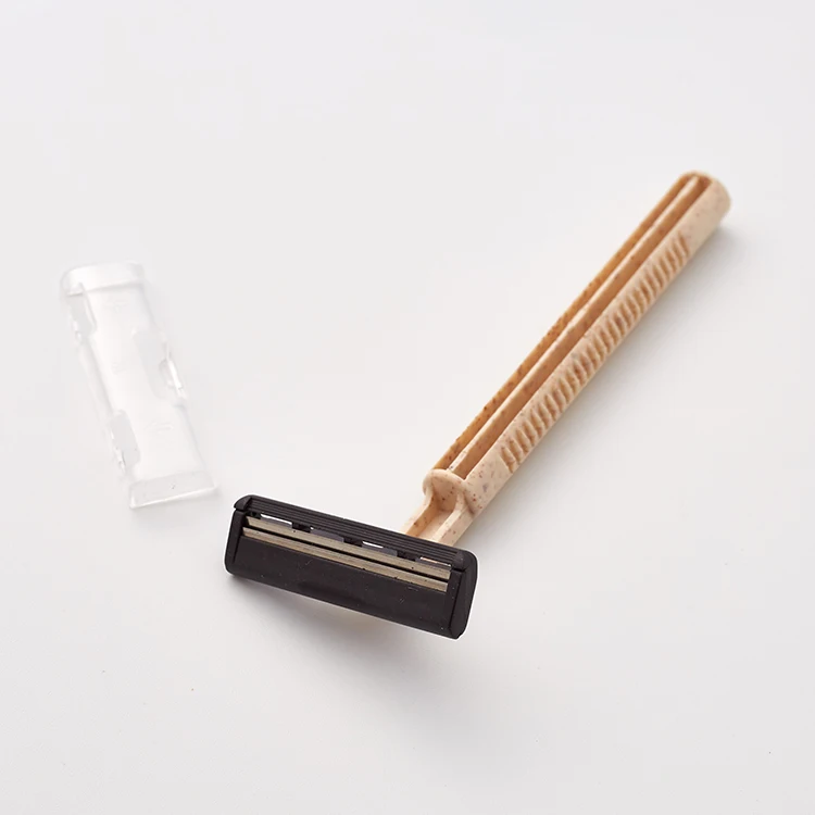 Disposable shaving razor safety straw razor