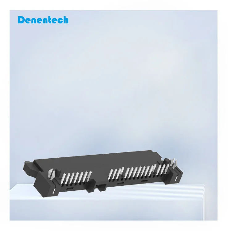 Customized SATA7+15P H4.20mm Female Right Angle DIP sata Connector for PCB